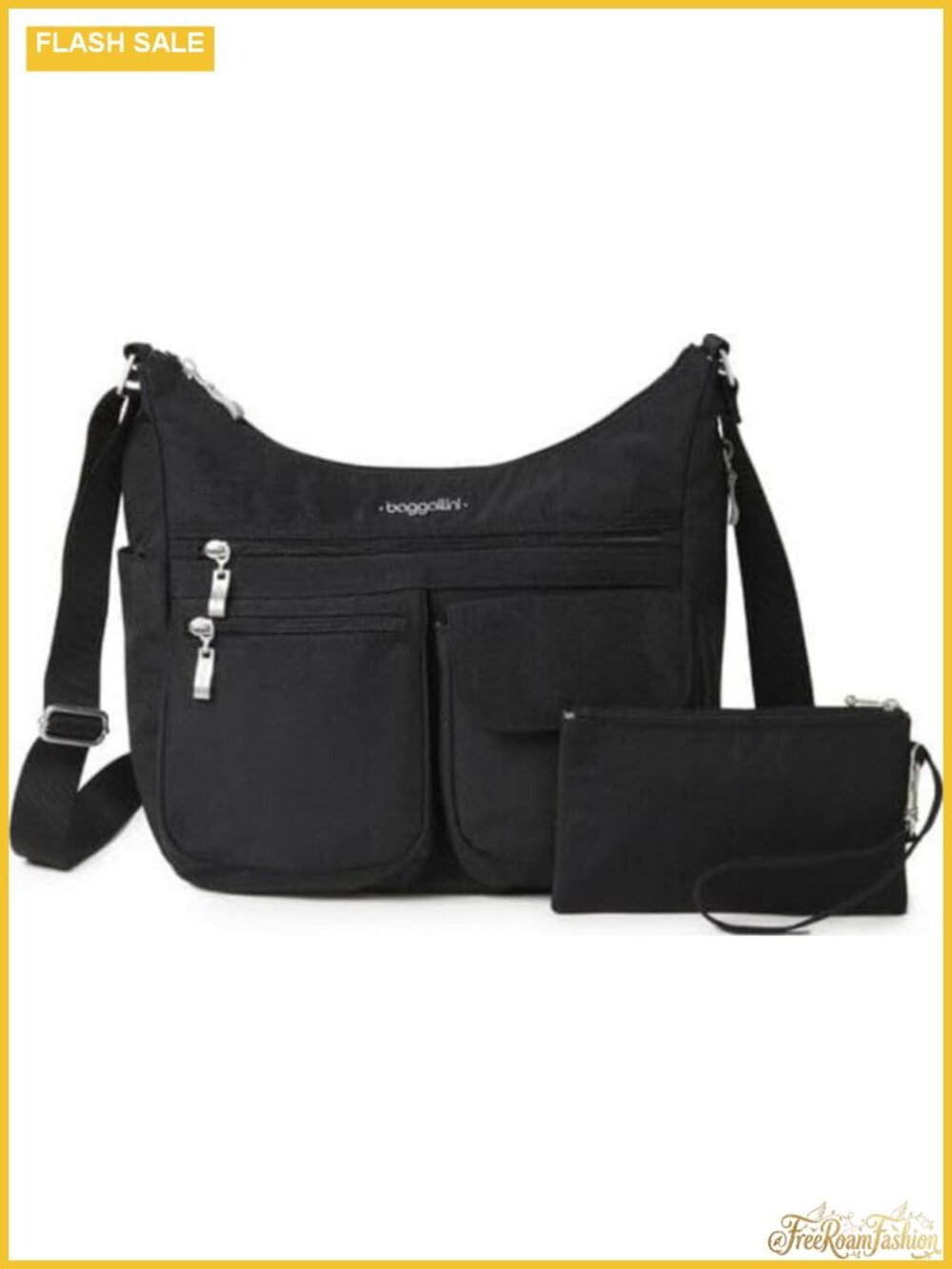Large Hobo Crossbody Bag Lightweight Water-resistant Nylon Travel W/Rfid